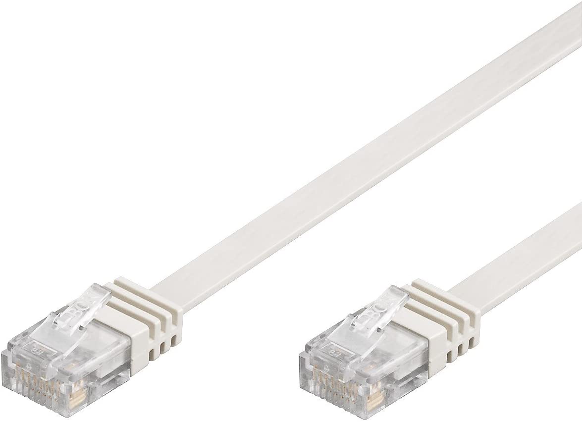 Cavo di Rete Patch Piatto in CCA Cat.5E Bianco UTP 2m TECHLY PROFESSIONAL