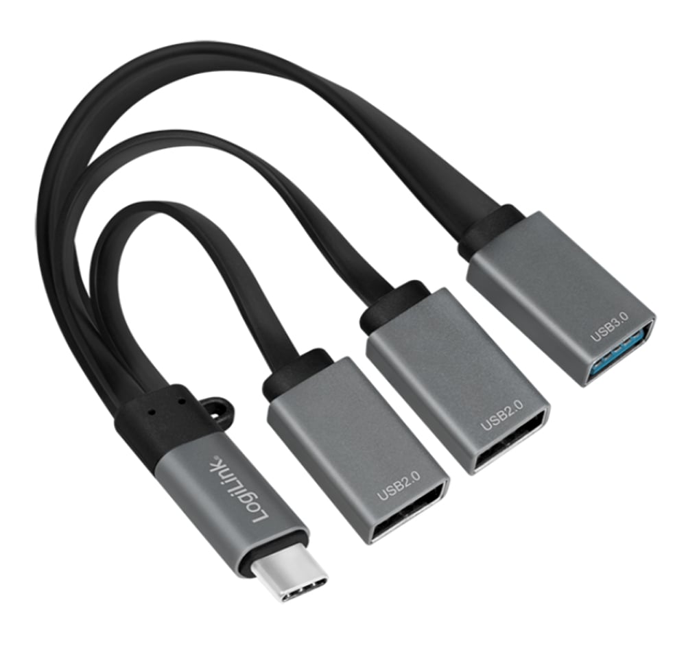 Hub Flessibile USB-C™ SuperSpeed 3 Porte USB3.0 A Femmina Nero LOGILINK - immagine 2