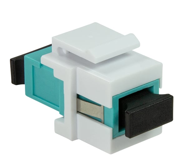 Giunto Fibra LWL SC per Installazione Keystone Verde Acqua e Bianco LOGILINK