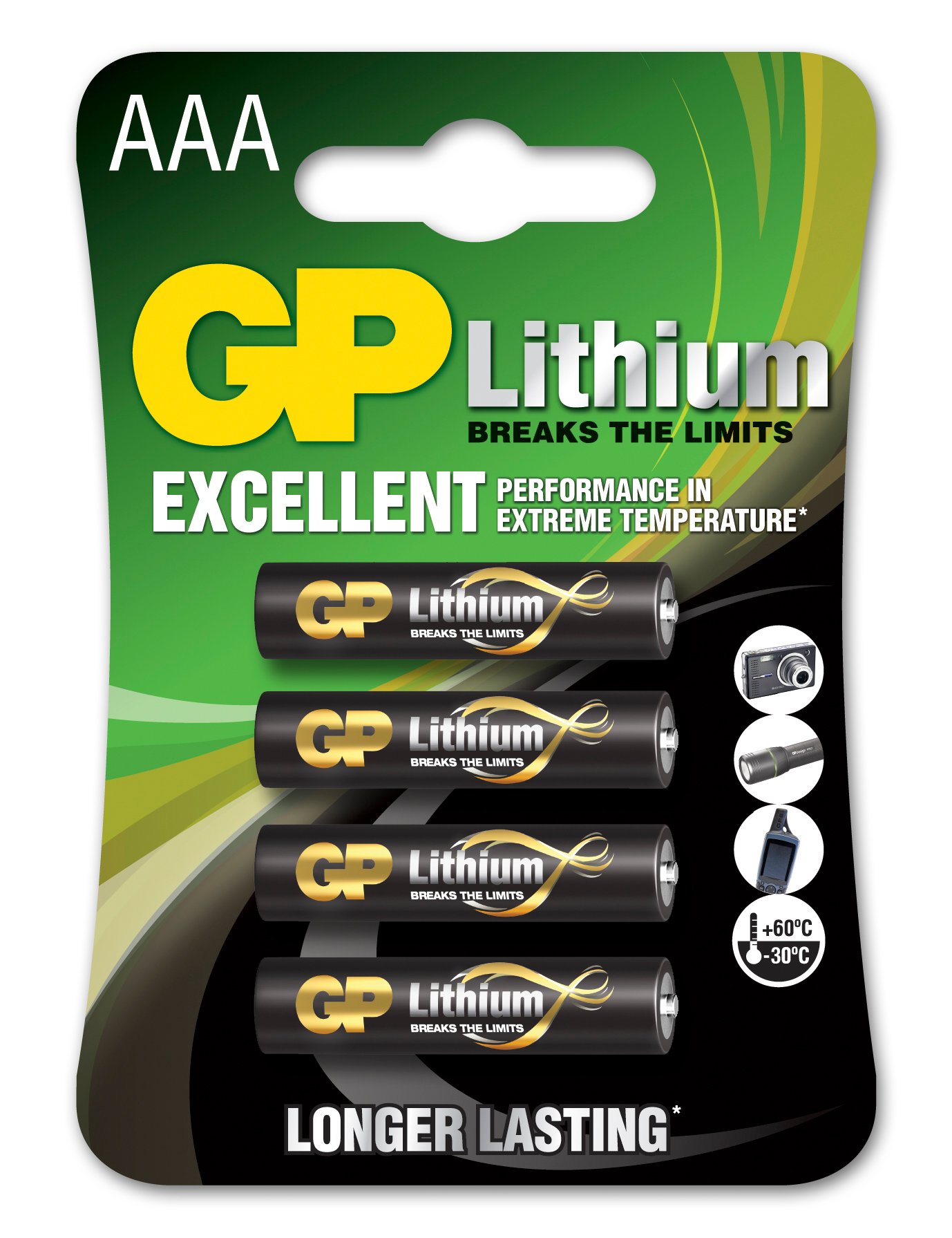 Blister 4 Batterie Litio Mini Stilo AAA 1,5V/24LF Longest Lasting GP BATTERIES