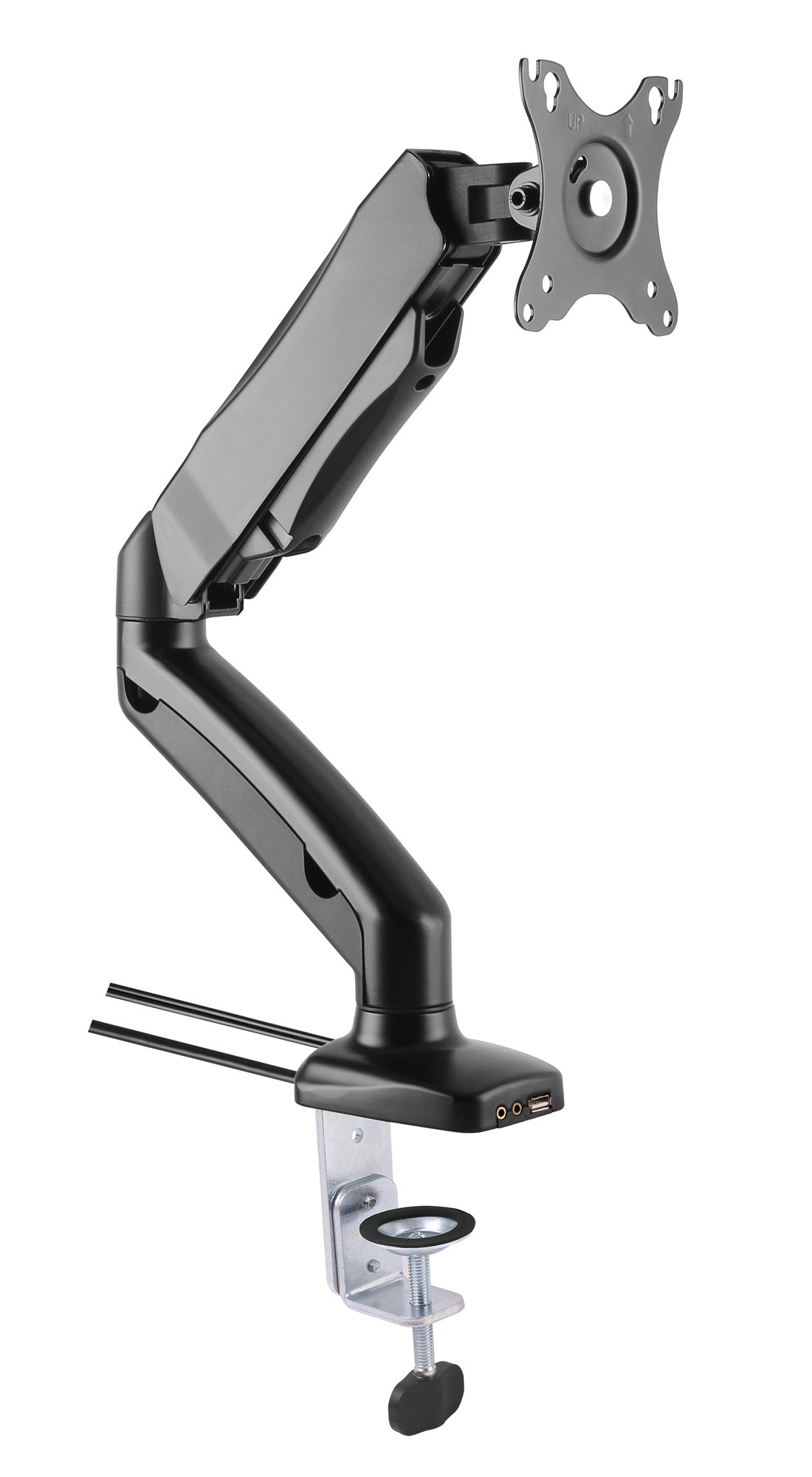 Supporto da Scrivania per Monitor 13-27'' con USB e audio TECHLY