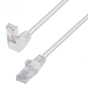 Cavo di Rete Patch Connettore Angolato 90&deg; CCA Cat. 5E UTP 5m Bianco TECHLY PROFESSIONAL