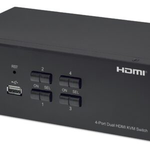 Switch KVM HDMI 4 porte Doppio monitor MANHATTAN