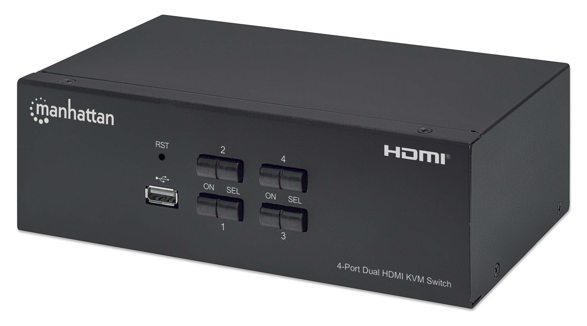Switch KVM HDMI 4 porte Doppio monitor MANHATTAN