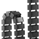 Guaina Raccoglicavi Flessibile Vertebra Passacavi Lunghezza 1300 mm Nero TECHLY
