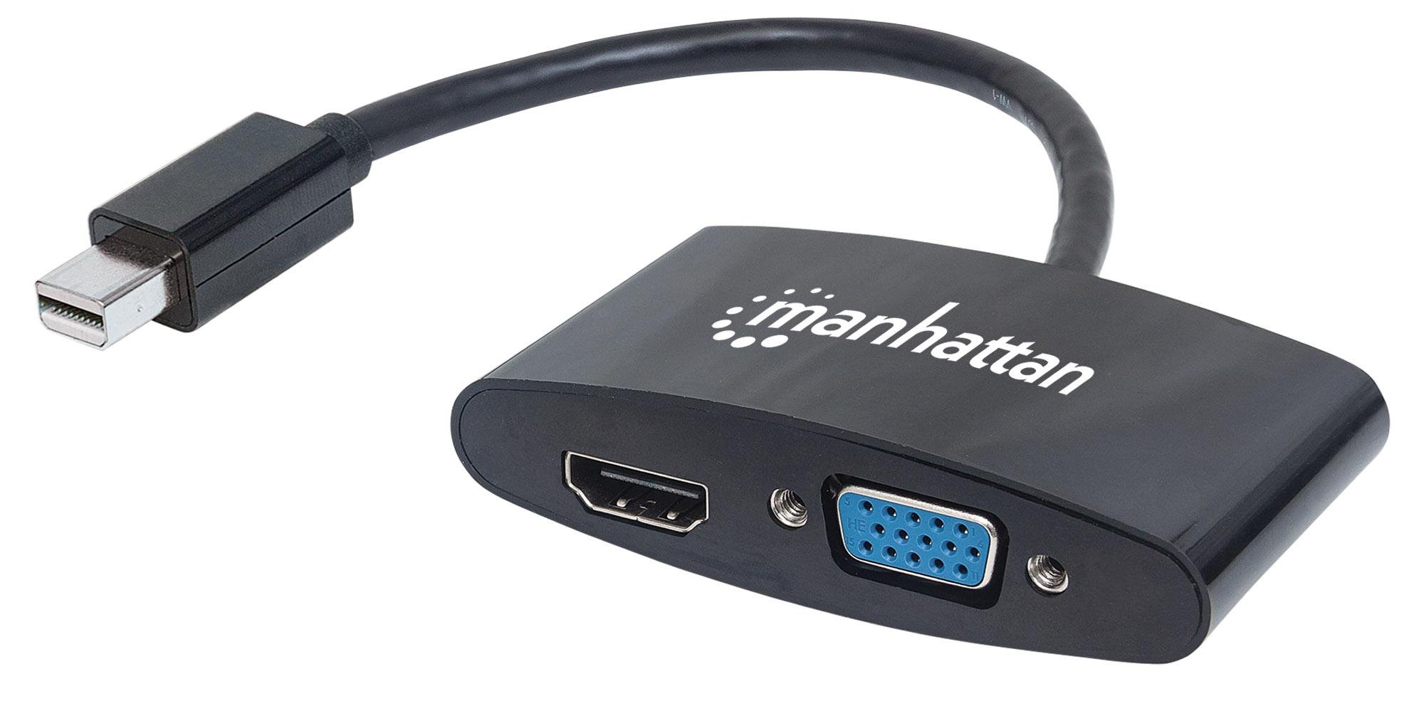 Adattatore Mini DisplayPort 2-in-1 4K HDMI VGA MANHATTAN
