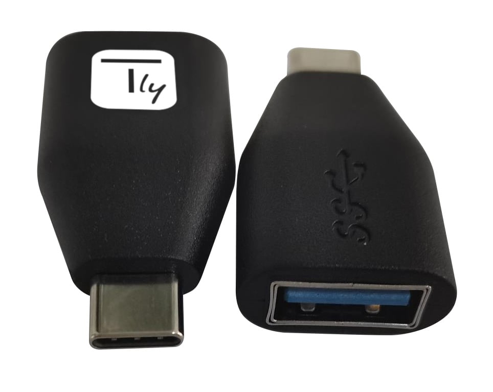 Adattatore Convertitore USB-C™ Maschio a USB-A Femmina OTG Nero TECHLY