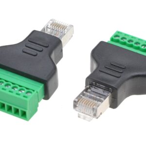 Adattatore Connettore RJ45 Maschio Terminal Block 8 pin TECHLY
