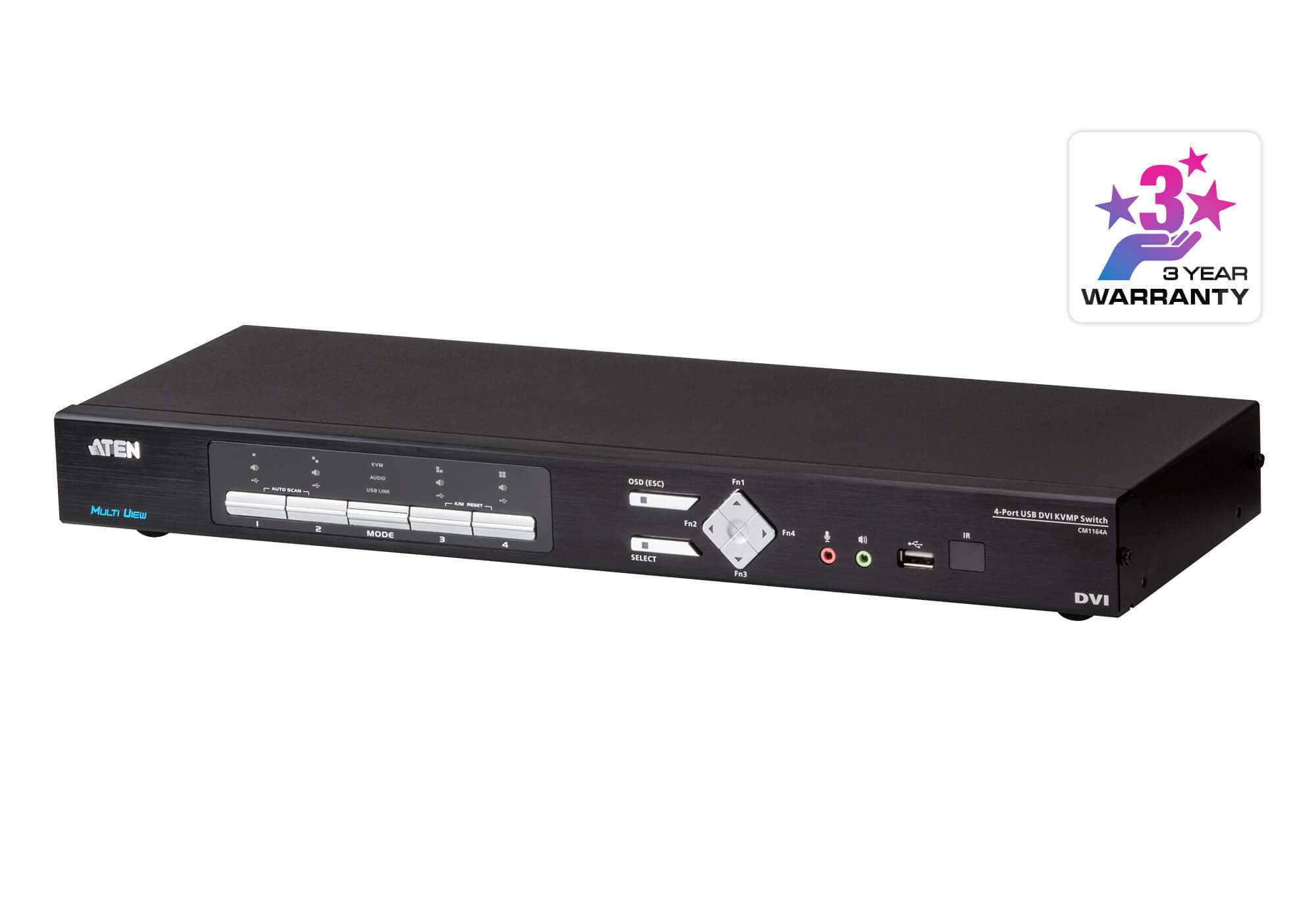 Switch KVMP Multi-Visualizzazione USB DVI a 4 porte, CM1164A ATEN
