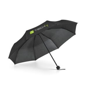 Ombrello pieghevole Nero con logo Techly TECHLY