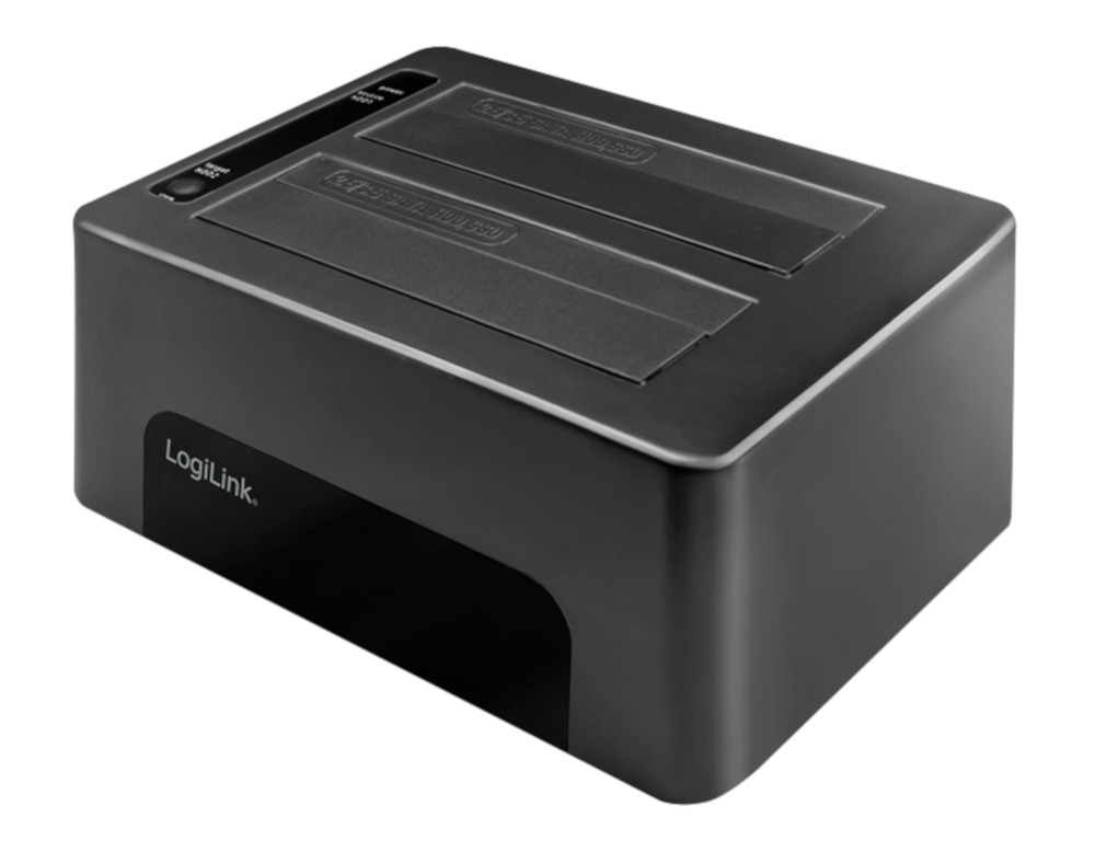 Docking Station USB3.0 Doppio Slot HDD/SSD SATA da 2.5''/3.5'' Nero LOGILINK