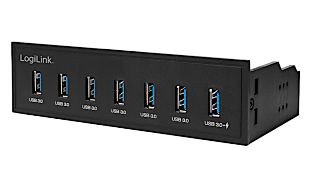 Hub USB Interno 5,25'' 7 porte USB 3.0 con Ricarica Veloce LOGILINK