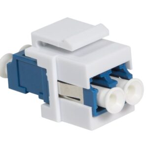 Giunto Fibra LC Duplex Monomodale per Keystone Blu e Bianco LOGILINK