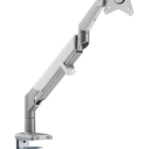 Supporto da Scrivania Monitor LED 17-32'' con Molla a Gas Bianco Silver TECHLY