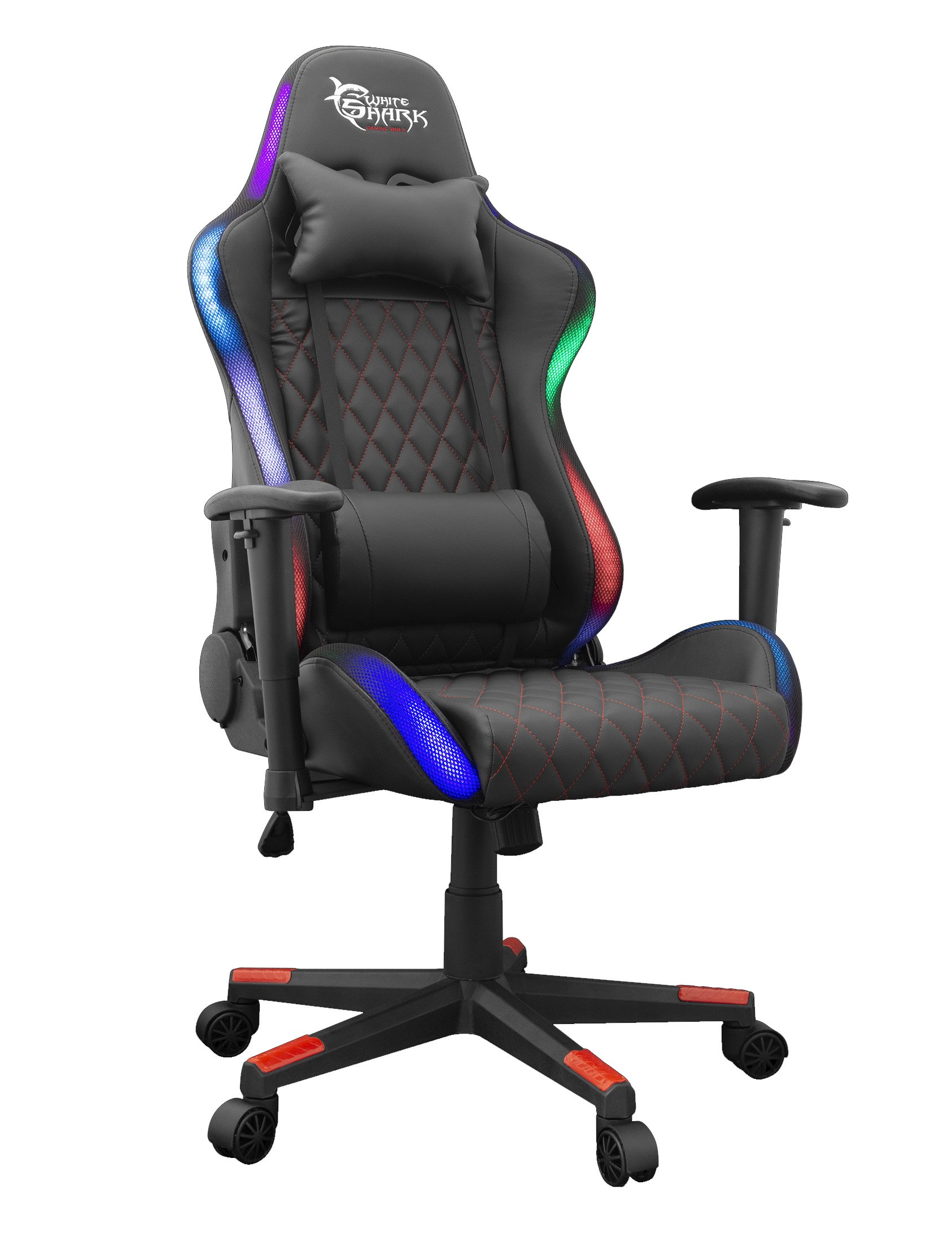 Sedia da Gioco Thunderbolt RGB Nero WHITE SHARK