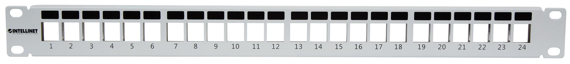 Pannello Patch Modulare Senza Frutti 24 Posti Grigio INTELLINET