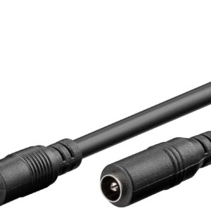 Cavo Prolunga di Alimentazione DC 2.1 mm 10m Nero GOOBAY