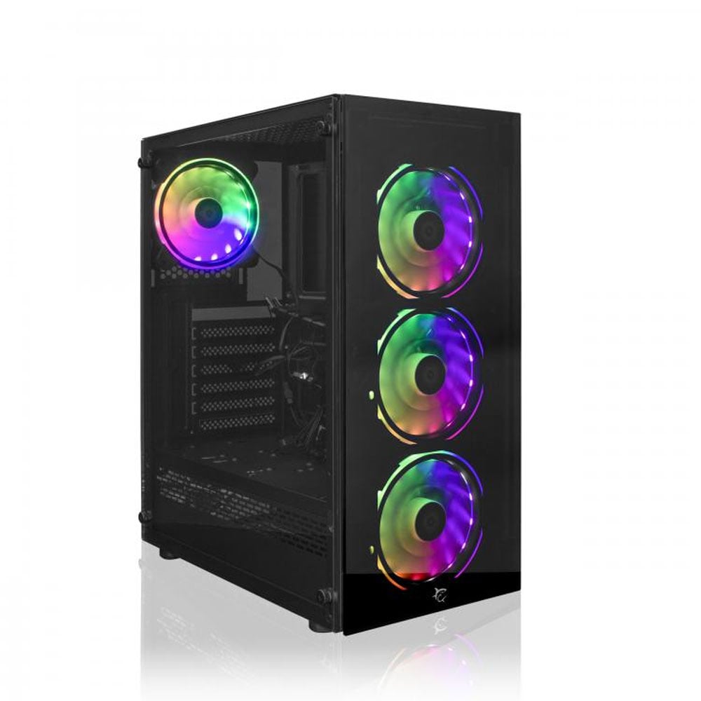 Case Gaming ATX Mid-Tower con Pannello Laterale e Frontale Trasparenti WHITE SHARK
