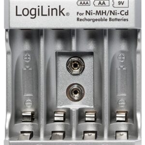 Caricabatterie per AA / AAA / 9V Ni-MH / Ni-Cd LOGILINK