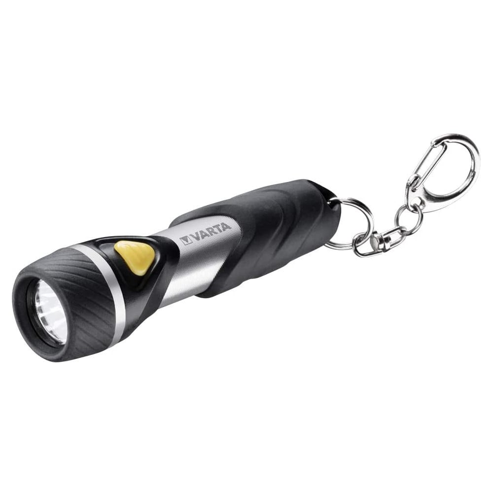 Torcia LED Tascabile a Batteria in Alluminio con Anello Portachiavi VARTA