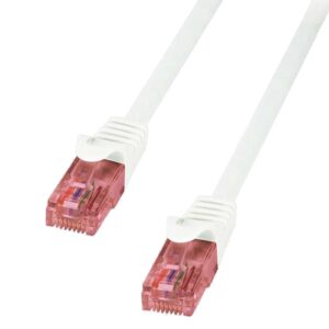 Cavo di Rete Patch in Rame Cat.6 Bianco U/UTP LSZH 0,5m INTELLINET