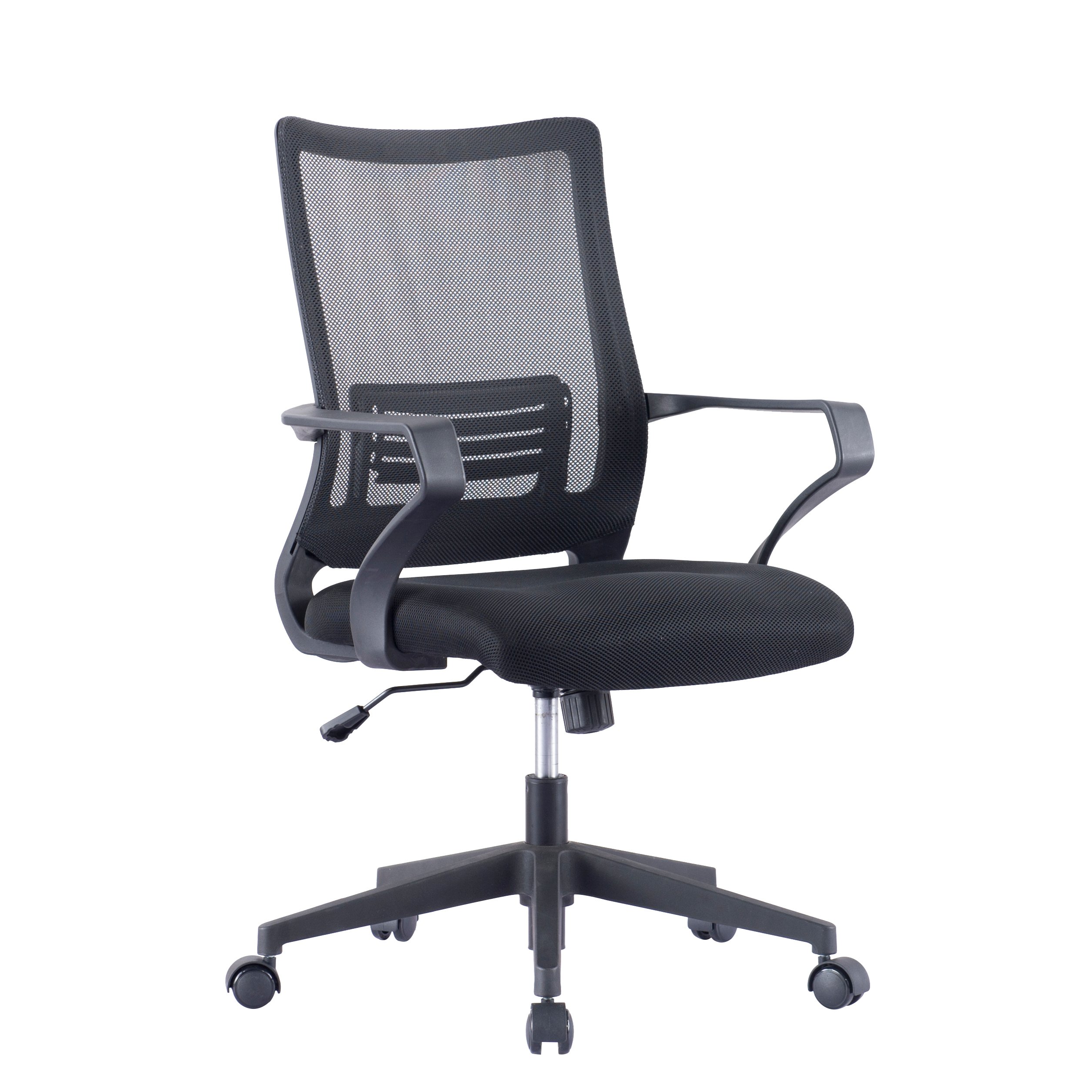 Sedia per Ufficio con Schienale Medio in rete Nero TECHLY