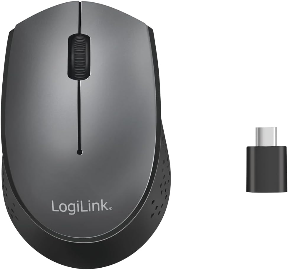 Mouse Ottico Wireless Ricevitore USB-C 1200dpi Nero LOGILINK