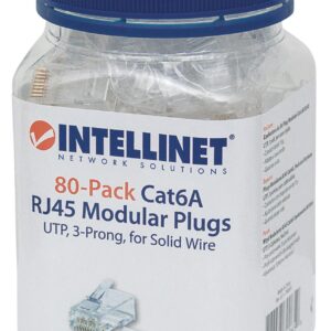 Confezione da 80 Plug Modulari Cat.6A RJ45 UTP INTELLINET