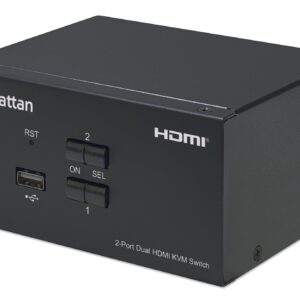 Switch KVM HDMI 2 porte Doppio monitor MANHATTAN
