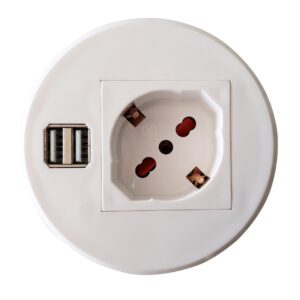 Presa da Scrivania ad Incasso con 2 Prese USB TECHLY