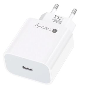 Caricatore Alimentatore USB-C&trade; da Muro 20W PD per Smartphone o Tablet TECHLY