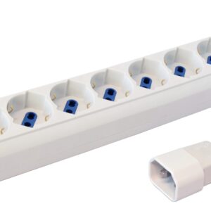 Multipresa 7 Posti Italiana Bipasso con Spina VDE Bianca TECHLY