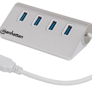 Hub USB3.0 4 porte Silver MANHATTAN