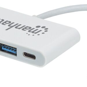 Hub USB 3.2 Gen 1 USB-C&trade; con 3 Porte USB tipo A e Alimentazione MANHATTAN