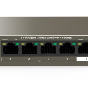 Switch Desktop 5 Porte 10/100/1000 con 4 Porte PoE TEG1105P TENDA
