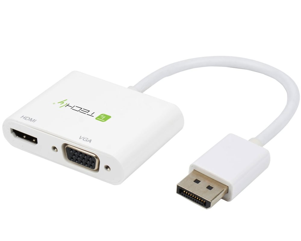 Adattatore DisplayPort ad HDMI/VGA 4K 60Hz TECHLY