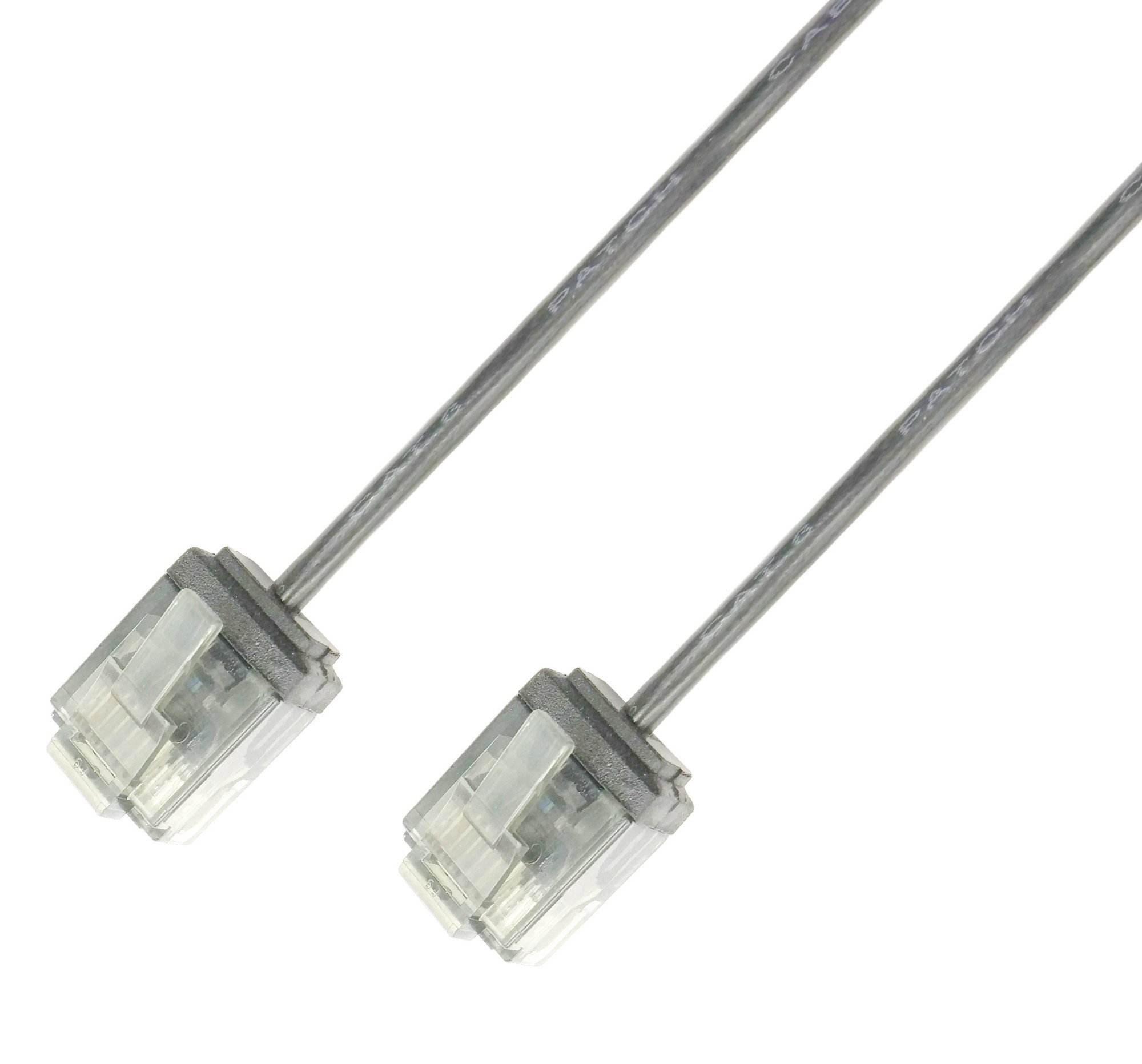 Cavo di rete Patch in Rame Ultra Slim Cat.6 Grigio UTP 0,25 m TECHLY PROFESSIONAL