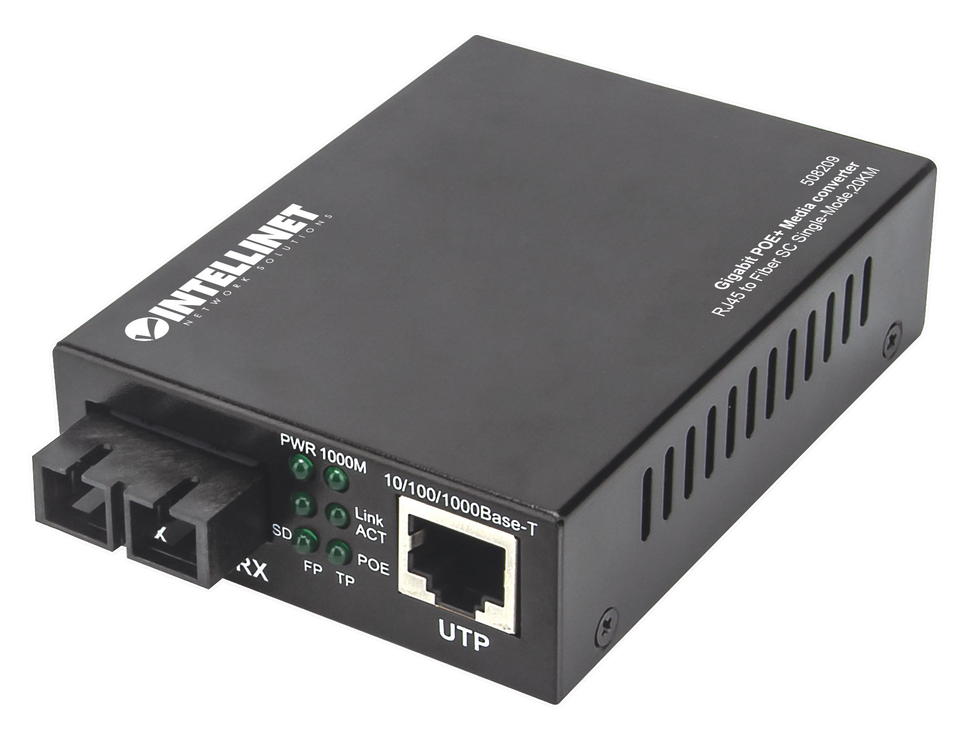 Media Converter Gigabit PoE+ INTELLINET
