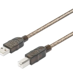 Cavo Prolunga Attivo USB 2.0 Hi-Speed A M / B M 15m Nero MANHATTAN