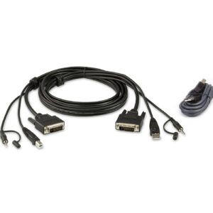 Kit cavo KVM di sicurezza USB DVI-D Dual Link da 1,8m, 2L-7D02UDX2 ATEN