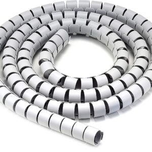 Guaina Raccoglicavi Diametro 25mm a Spirale 20m Grigio TECHLY