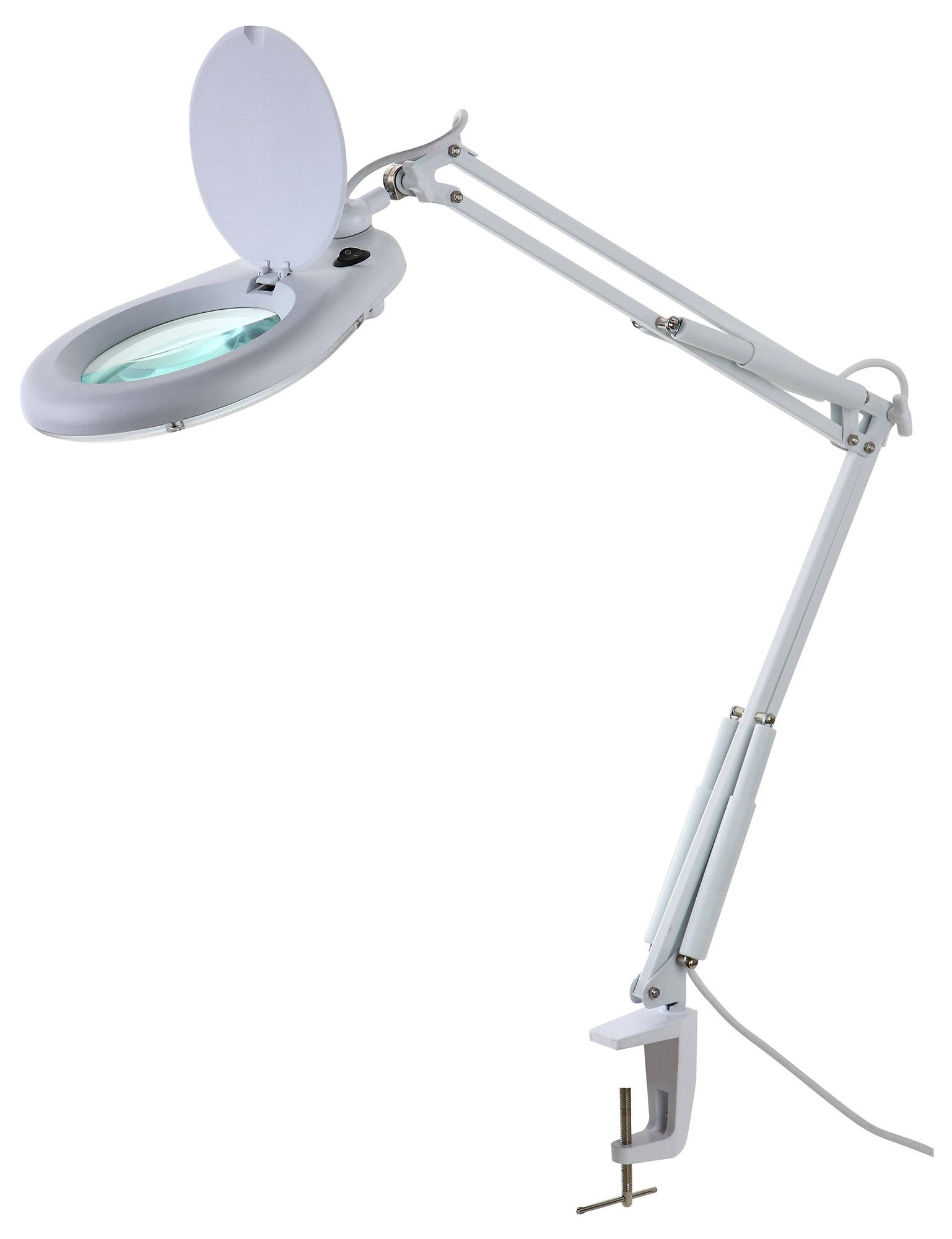 Lente d'ingrandimento con lampada e morsetto TECHLY