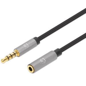 Cavo Audio Stereo AUX 3.5mm Alta Qualit&agrave; M/F 1m MANHATTAN