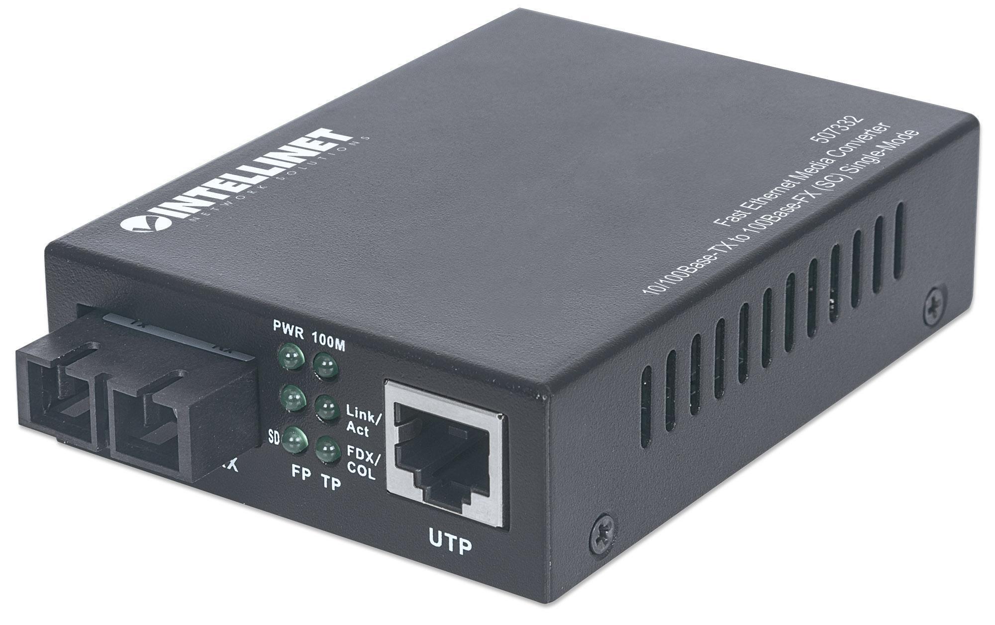 Media Converter Fast Ethernet Monomodale INTELLINET