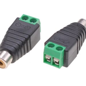 Adattatore Connettore Terminal Block 2-pin a RCA femmina TECHLY