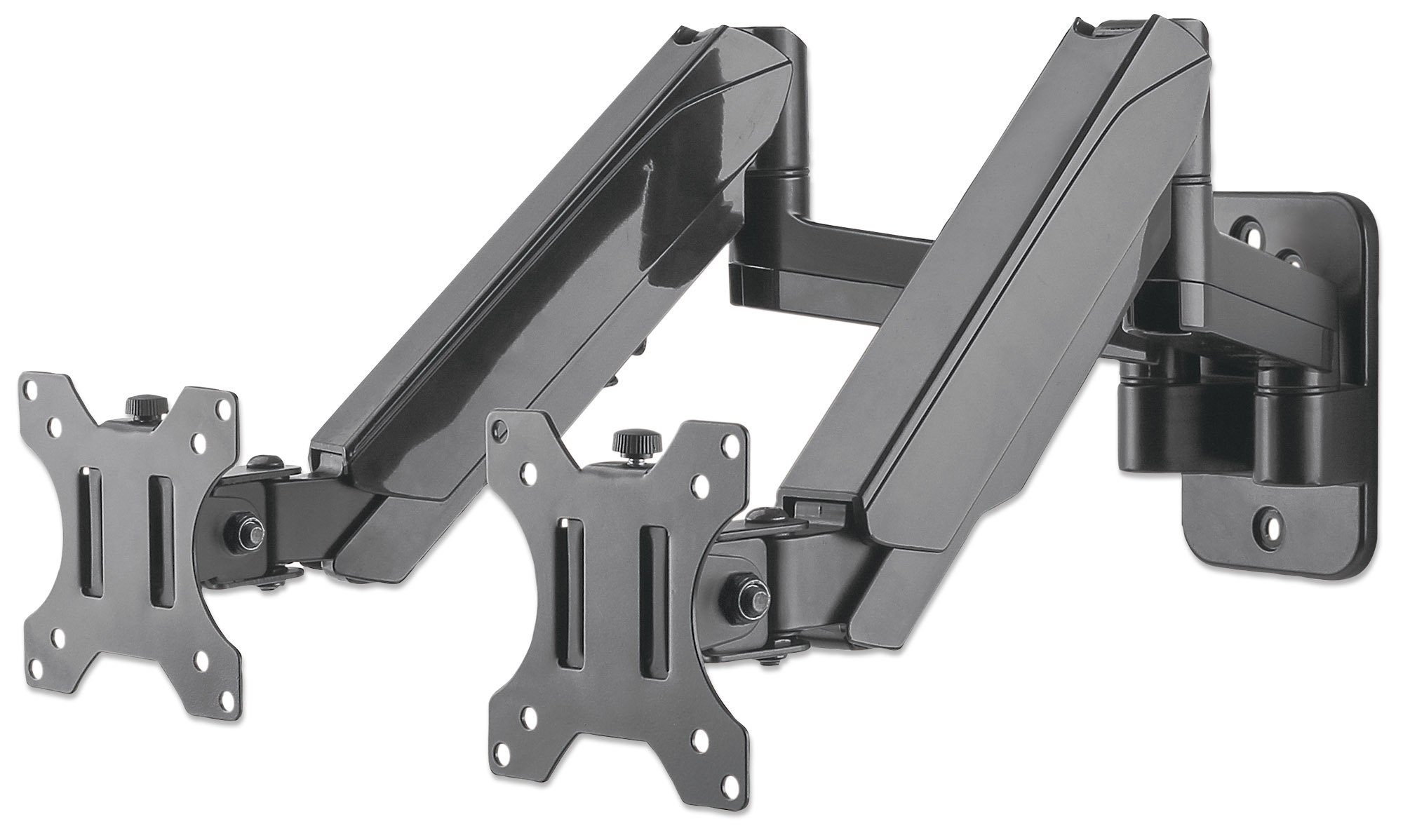Staffa a Muro con Molla a Gas per due Monitor 17-32'' MANHATTAN