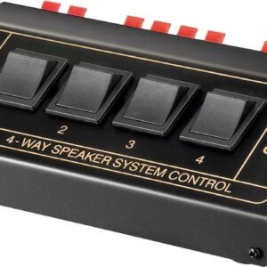 Speaker Switch fino a 4 Diffusori Audio Nero GOOBAY