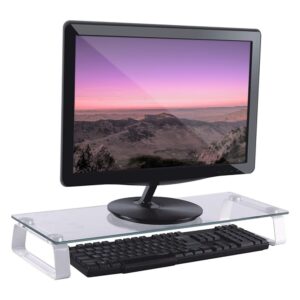 Stand da Scrivania per Monitor o Notebook in Vetro Trasparente LOGILINK