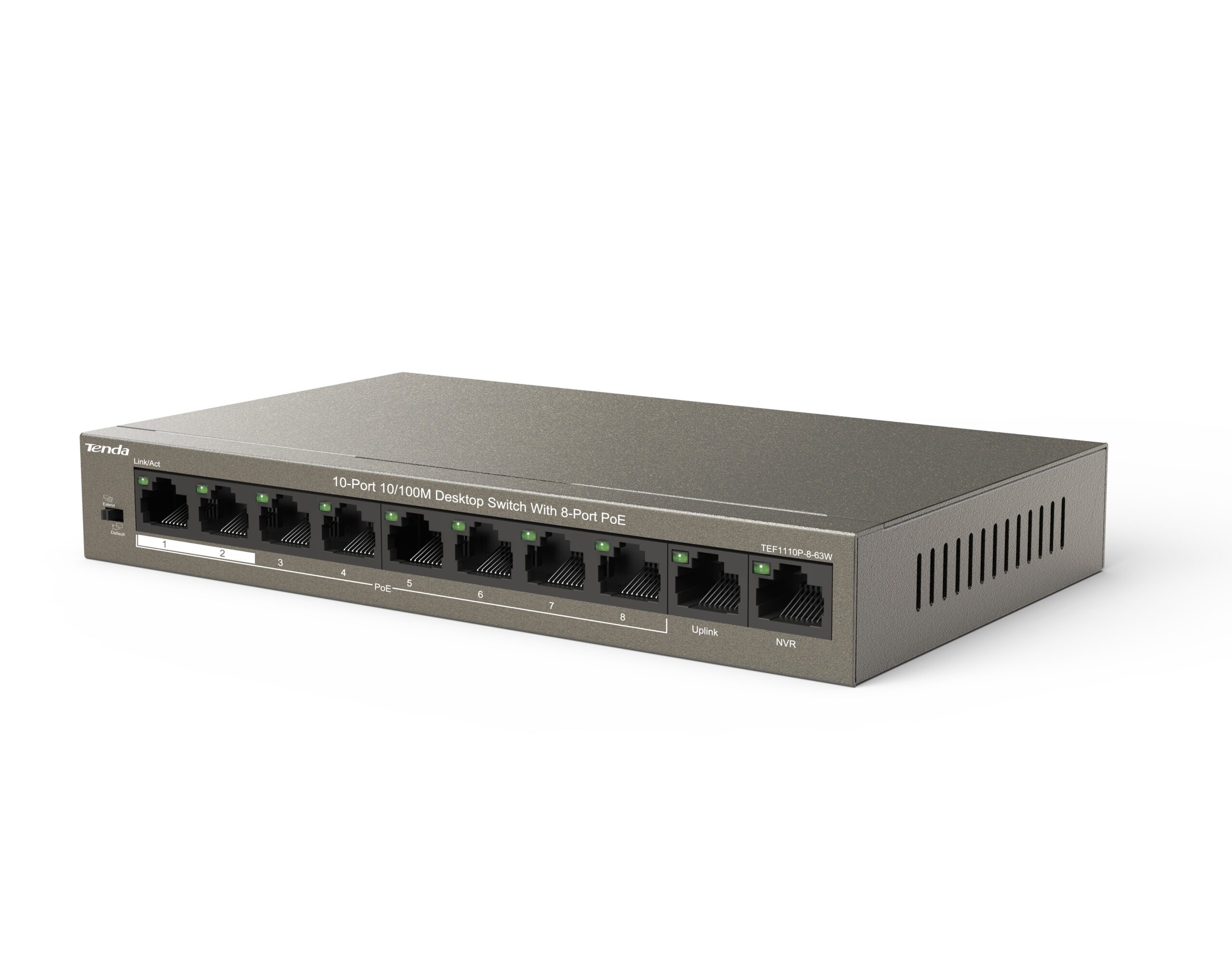 Switch Desktop 8 porte 10/100M PoE 63W TEF1110P-8-63W TENDA