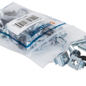 Kit Set 20 Viti, 20 Dadi e 20 Rondelle per Montaggio Rack Silver INTELLINET